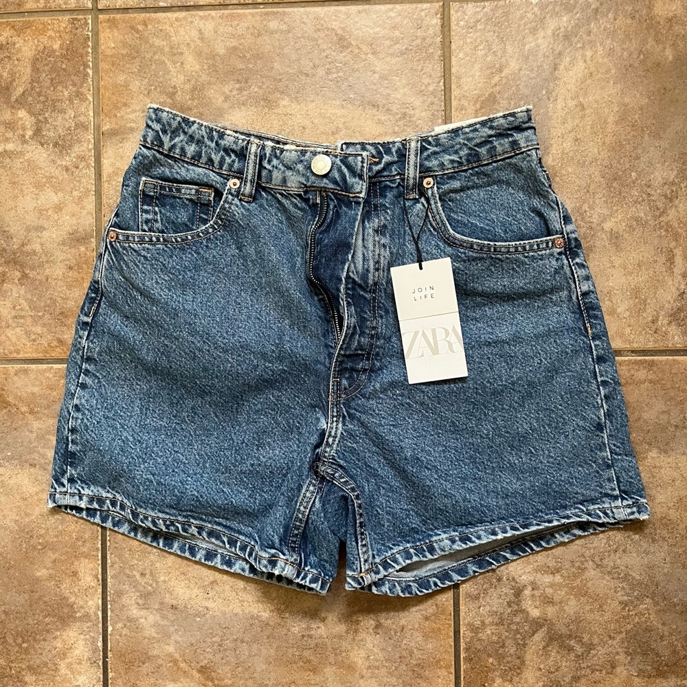 ZARA hi-rise bermuda shorts, never worn